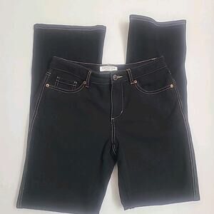 Coldwater Creek Jeans Women's Petite 6P Straight Leg Natural Fit Mid Rise Black